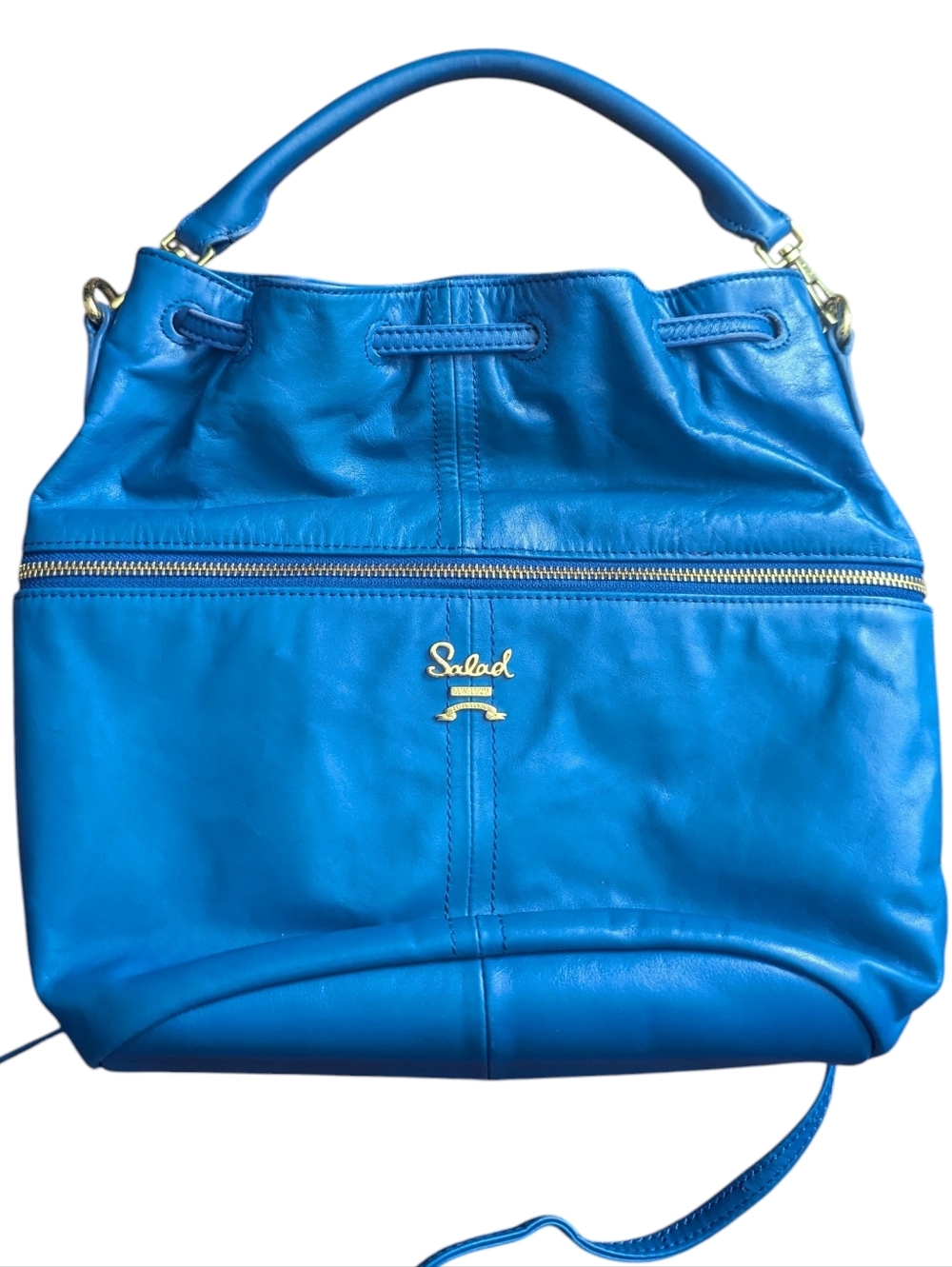 Salad Leather Top-Handle Convertible Shoulder Bag